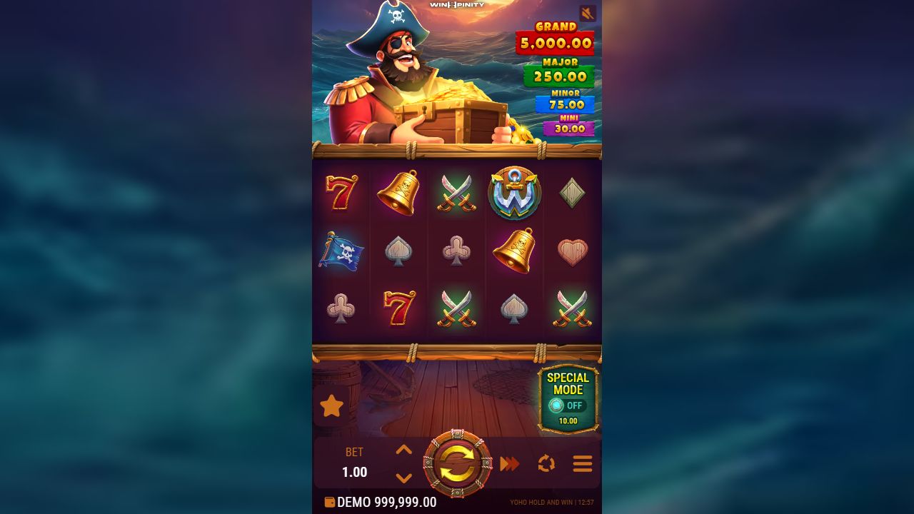Vista previa real de la demo de Yo-Ho Hold and Win